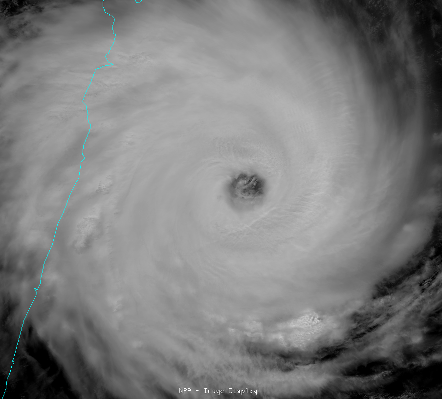 Visible image of Super Cyclone Giovanna 