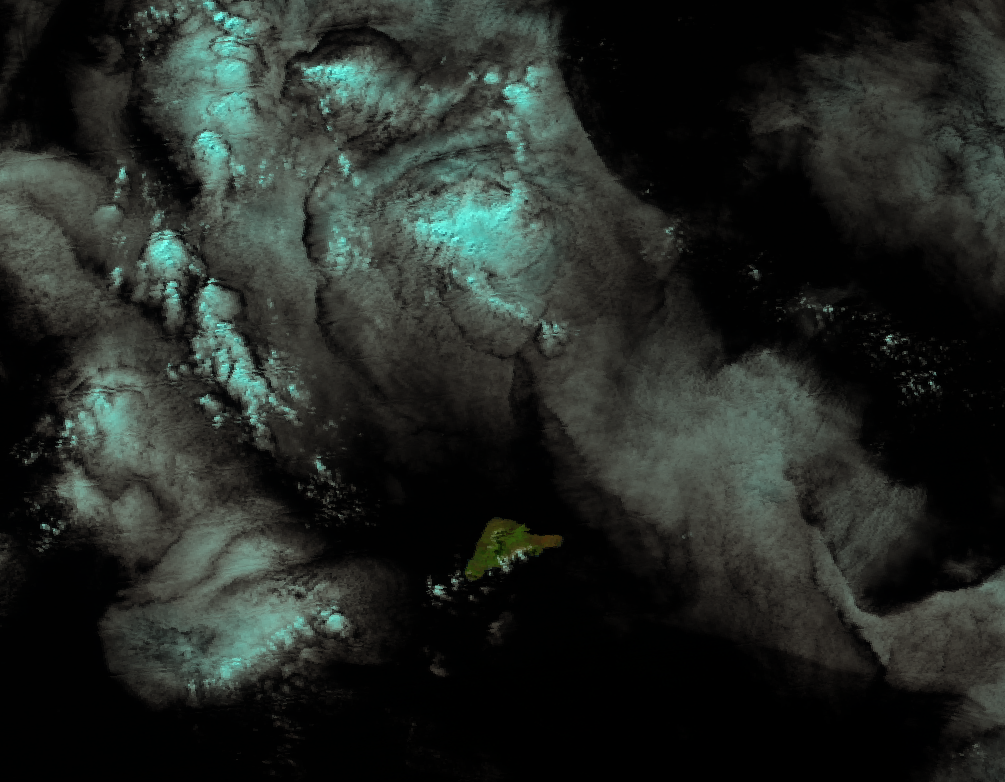 False color RGB composite (I1-I2-I3) image of Easter Island, 20:44 UTC 25 April 2012