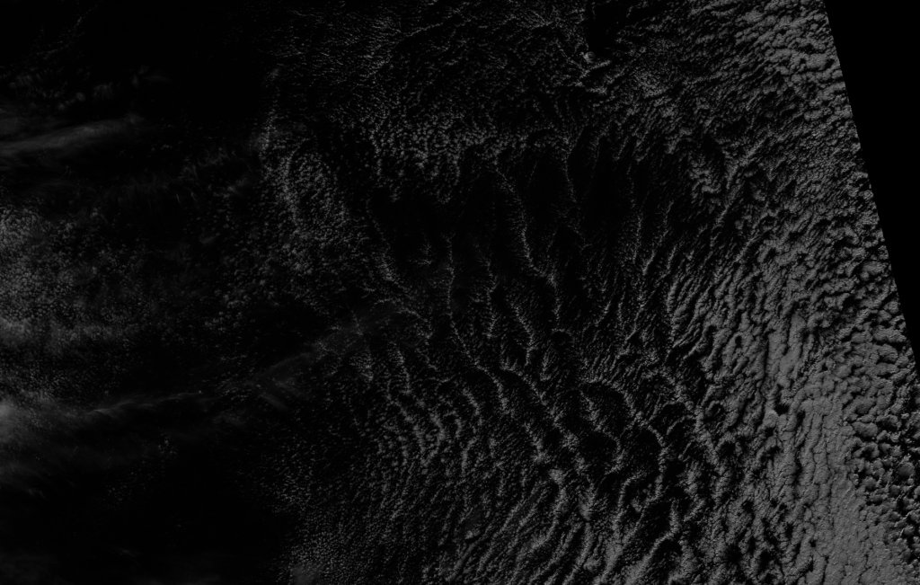 Visible image (I-01) of Tristan da Cunha from VIIRS, taken 14:49 UTC 25 June 2012