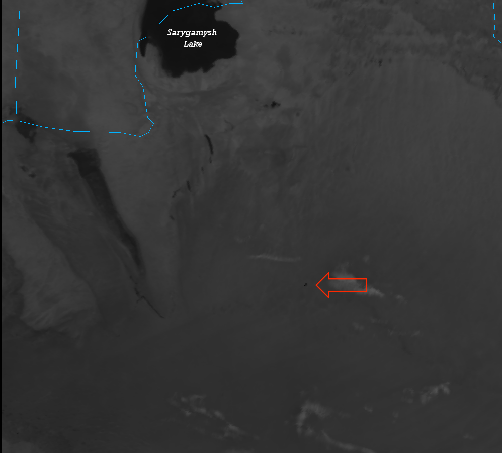 VIIRS channel I-04 image of the Derweze "Gates of Hell", Turkmenistan, taken 22:26 UTC 13 September 2012