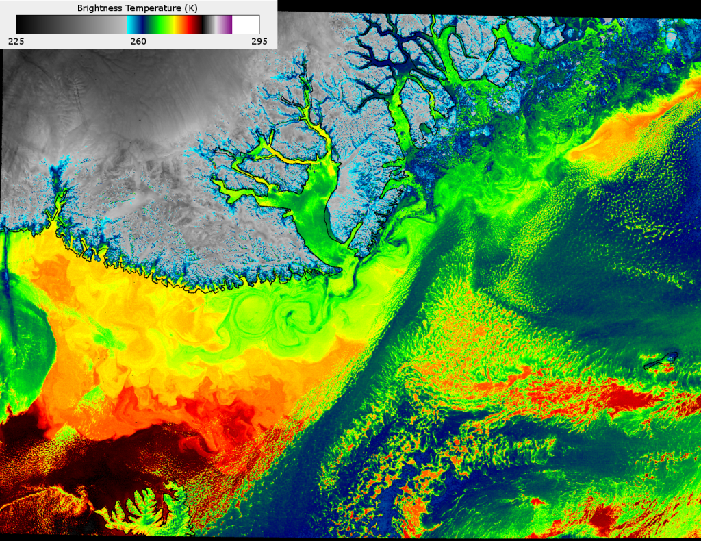 VIIRS channel I-05 image, taken 12:43 UTC 18 October 2012