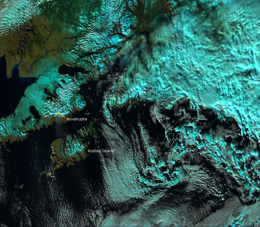 VIIRS false color RGB composite of channels M05, M-07 and M-10, taken 22:23 UTC 30 October 2012