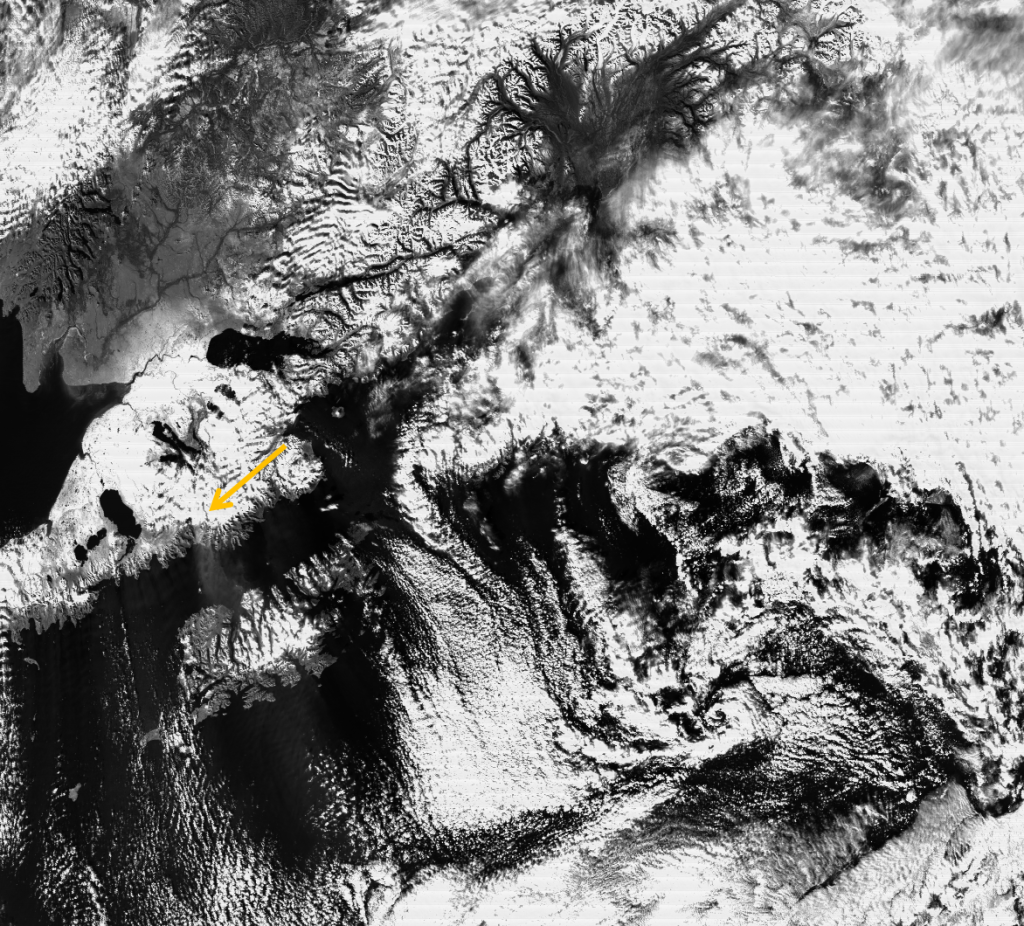 VIIRS channel M-06 image, taken 22:23 UTC 30 October 2012