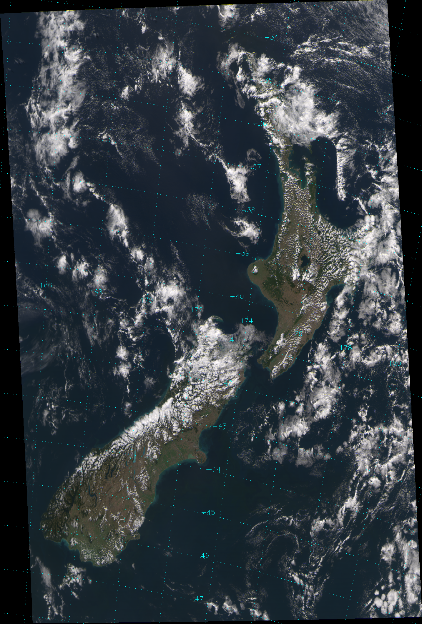 "True Color" RGB composite of VIIRS channels M-03, M-04, and M-05, taken 02:15 UTC 21 March 2012