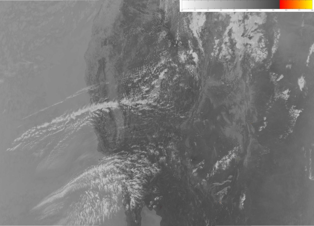 VIIRS channel M-13 image, taken 20:36 UTC 11 June 2013