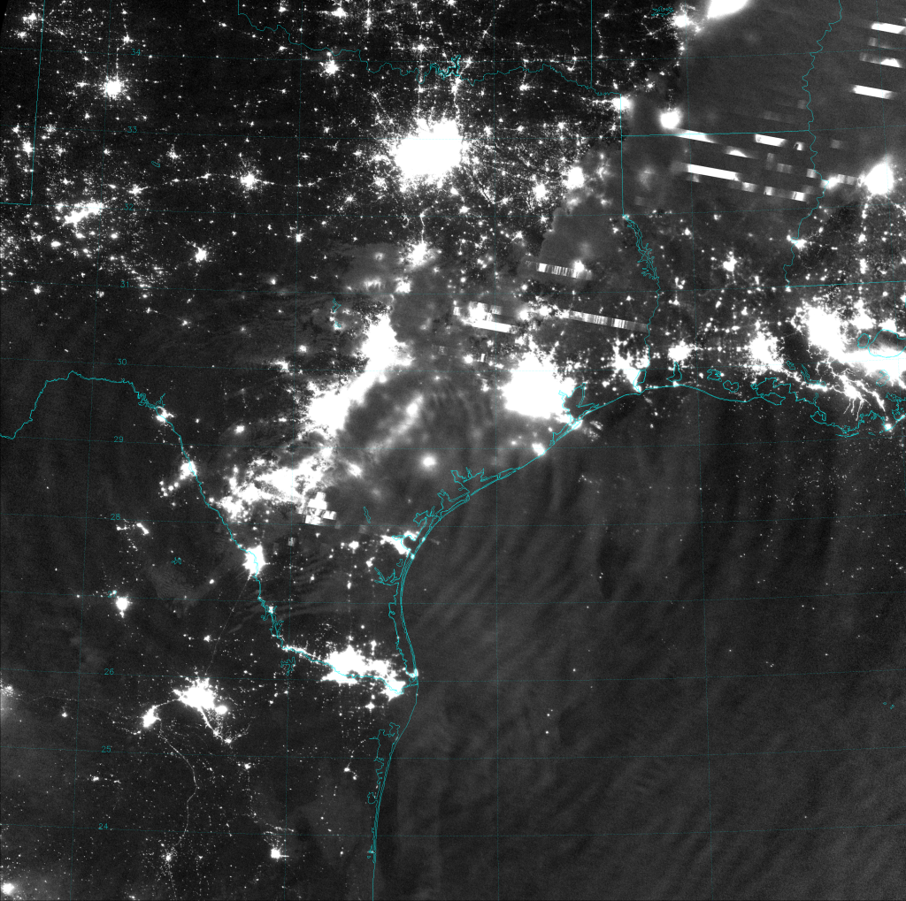 VIIRS Day/Night Band image, taken at 18:13 UTC 4 April 2014