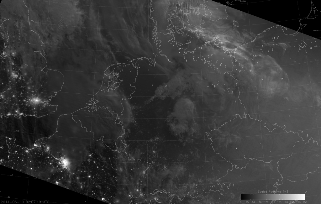 VIIRS Day/Night Band image, taken 02:07 UTC 10 June 2014