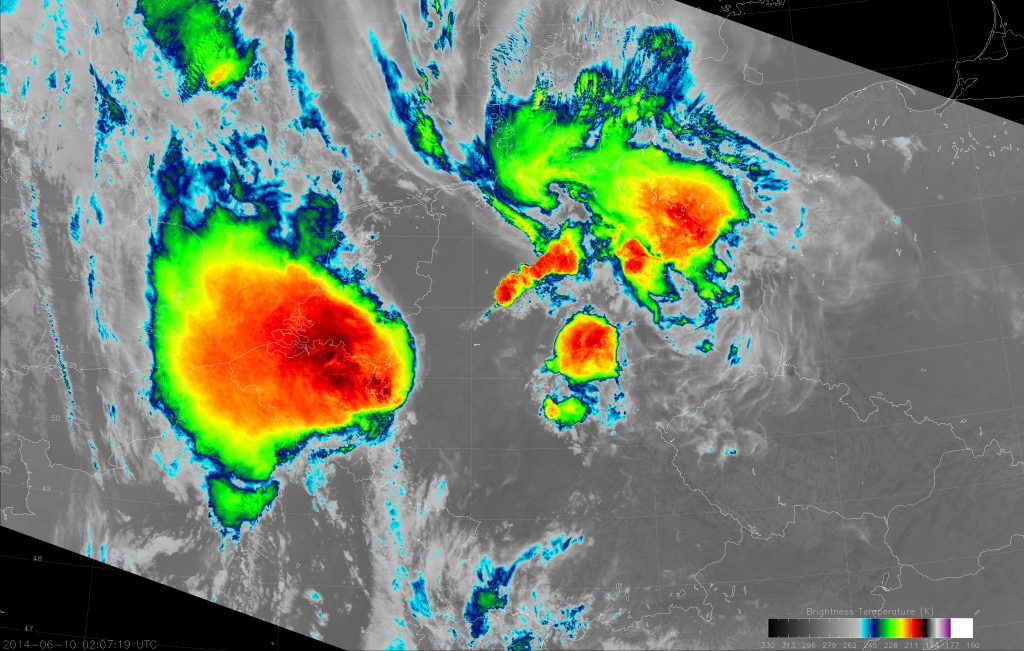 VIIRS I-5 image from 02:07 UTC 10 June 2014