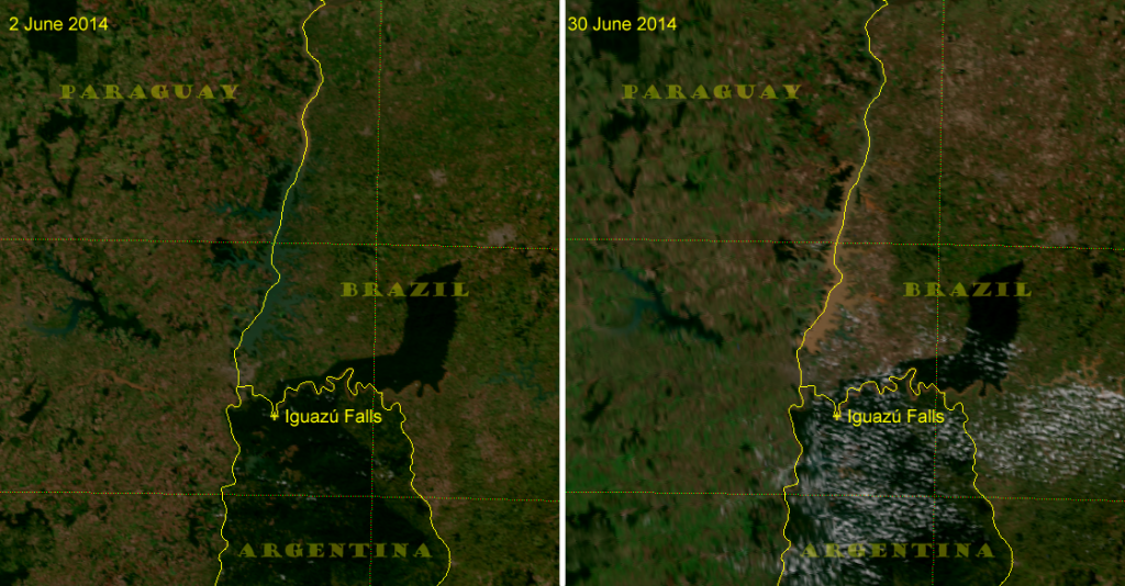 VIIRS "True Color" images of Itaipu Reservoir, June 2014