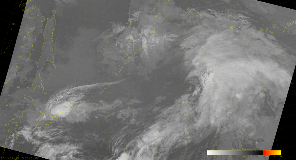 VIIRS M-12 image from 15:35 UTC 24 August 2014