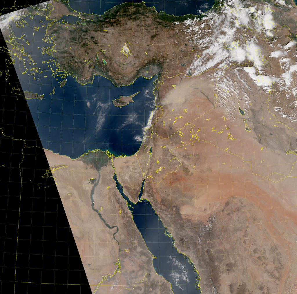 VIIRS True Color image of channels M-3, M-4 and M-5 (10:06 UTC 6 September 2015)