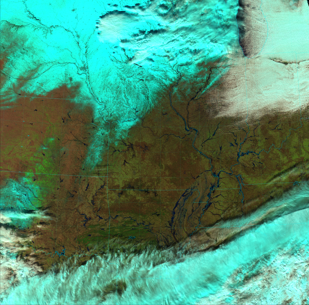 VIIRS Natural Color RGB composite of channels I-1, I-2, and I-3 (18:45 UTC 1 January 2016)