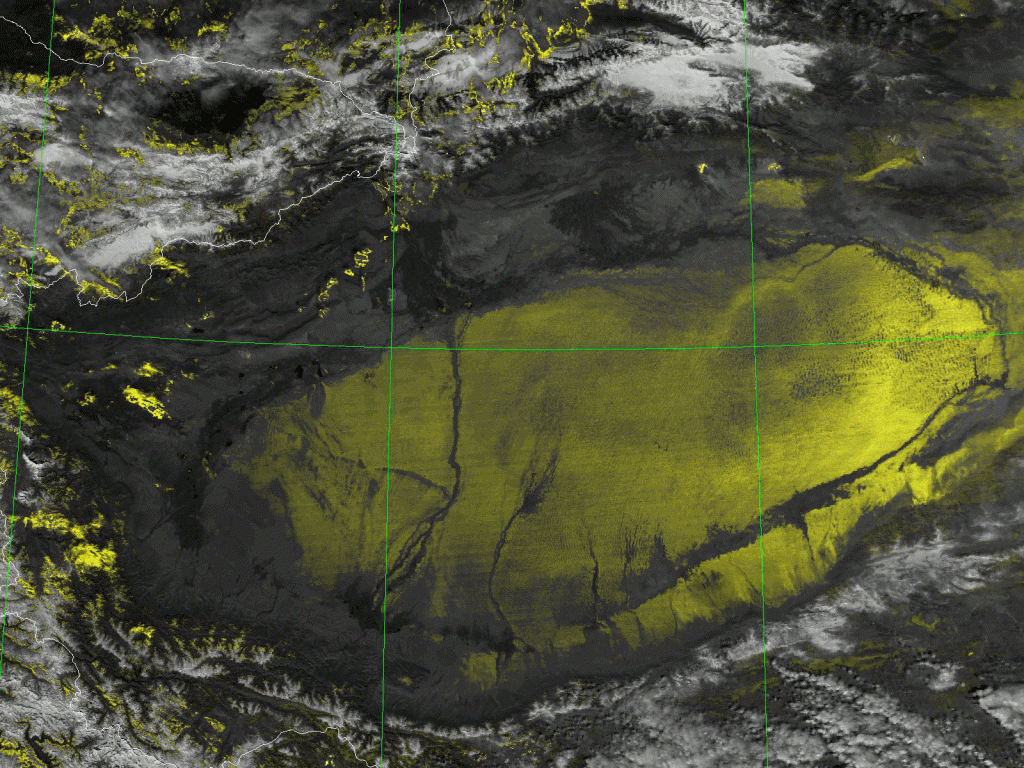 Animation of VIIRS DEBRA Dust Product images (1-7 March 2016)