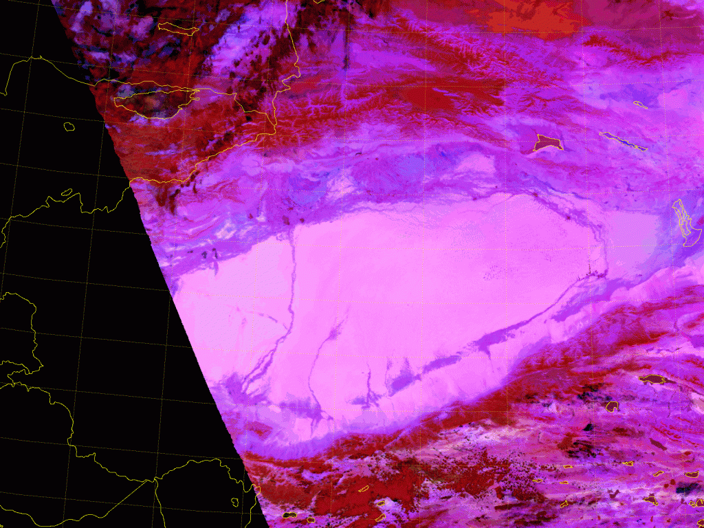 Animation of VIIRS EUMETSAT Dust RGB images (1-7 March 2016)