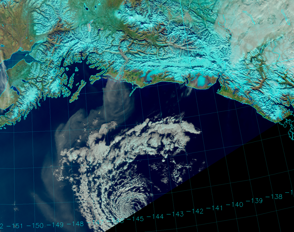 VIIRS Natural Color RGB composite of channels I-1, I-2 and I-3 (21:24 UTC 23 October 2016)