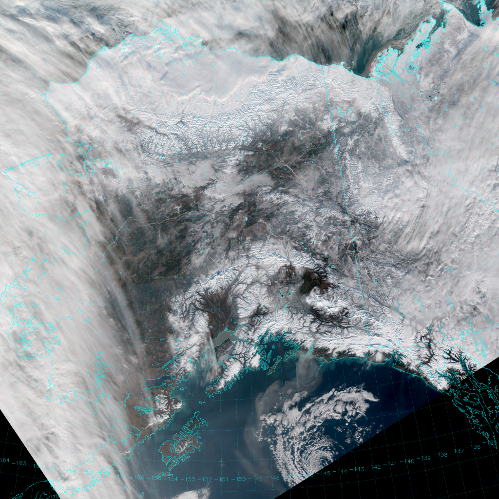 VIIRS True Color RGB composite of channels M-3, M-4 and M-5 (21:24 UTC 23 October 2016)