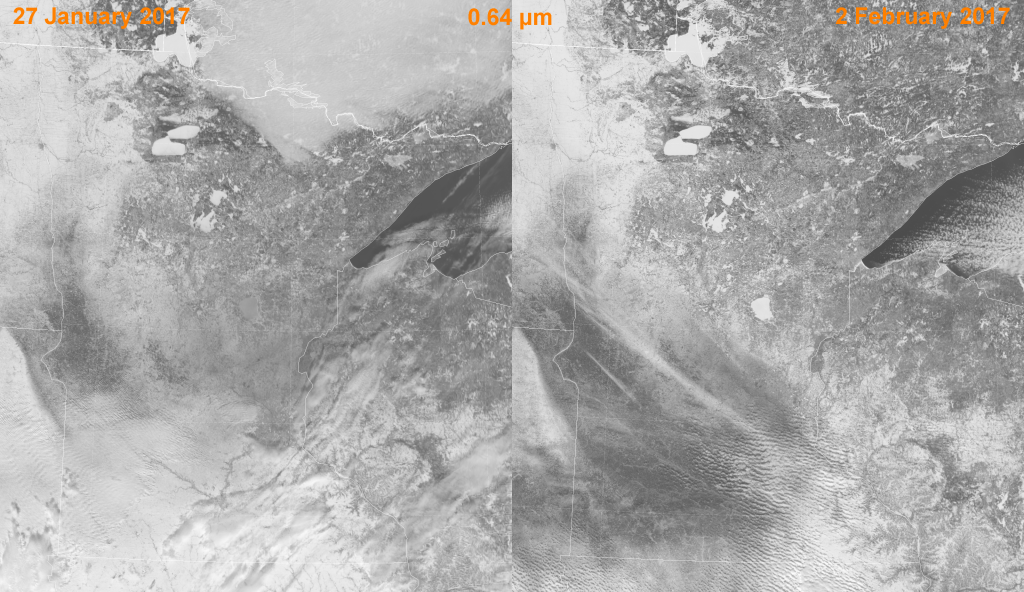 Comparison between VIIRS high-resolution visible (I-1) images