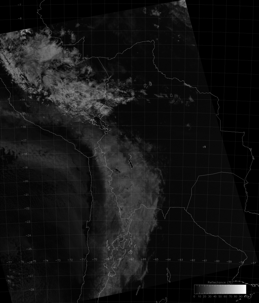 S-NPP VIIRS channel M-9 image from 18:32 UTC, 1 June 2017