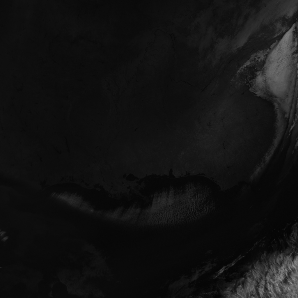 S-NPP VIIRS channel M-9 image from 18:34 UTC, 17 January 2018