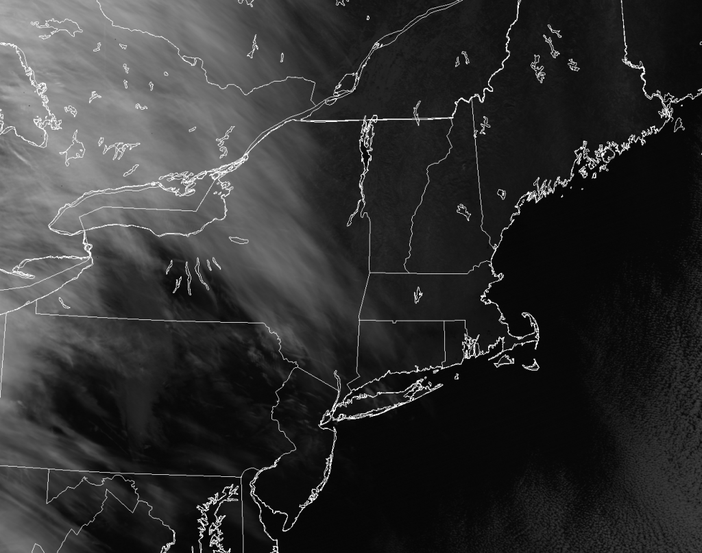 VIIRS "cirrus" channel, M-9, from NOAA-20 (17:09 UTC 22 January 2019)