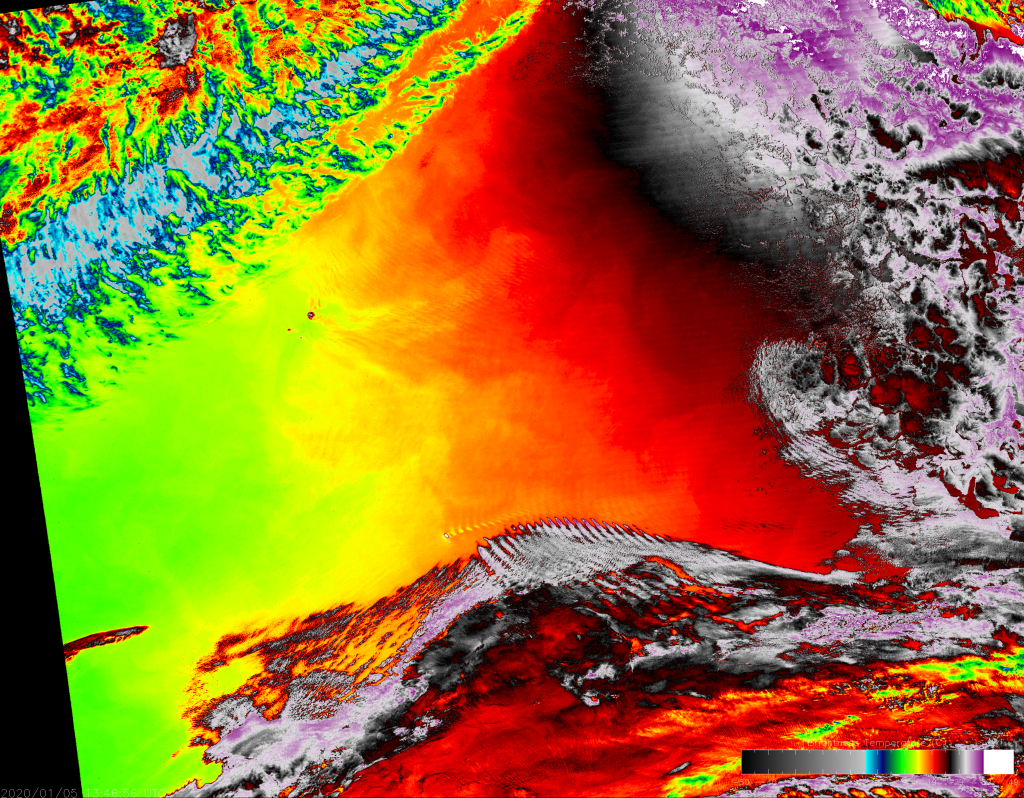 S-NPP VIIRS I-04 image (13:46 UTC, 5 January 2020)