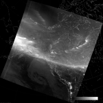 VIIRS DNB image of the aurora borealis, 11:19 UTC 17 March 2015