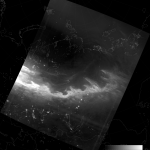 VIIRS DNB image of the aurora borealis, 19:45 UTC 17 March 2015