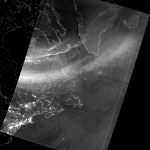 VIIRS DNB image of the aurora borealis, 05:56 UTC 18 March 2015