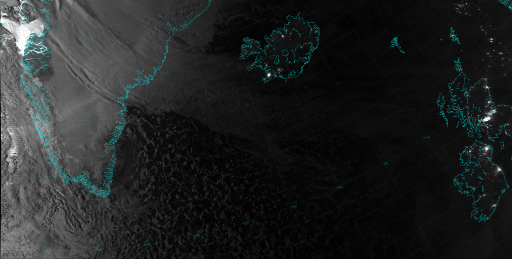 VIIRS Day/Night Band image, taken at 04:13 UTC 10 January 2014
