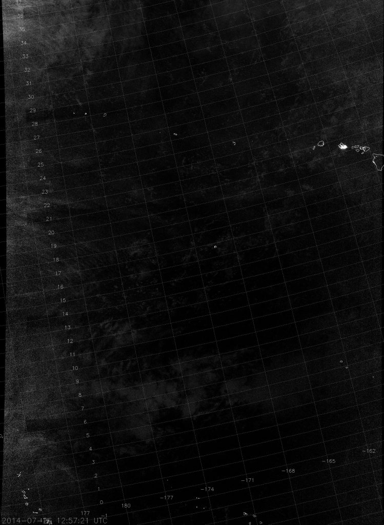 Example VIIRS NCC image (12:57 UTC 26 July 2014) scaled from 0 to 1