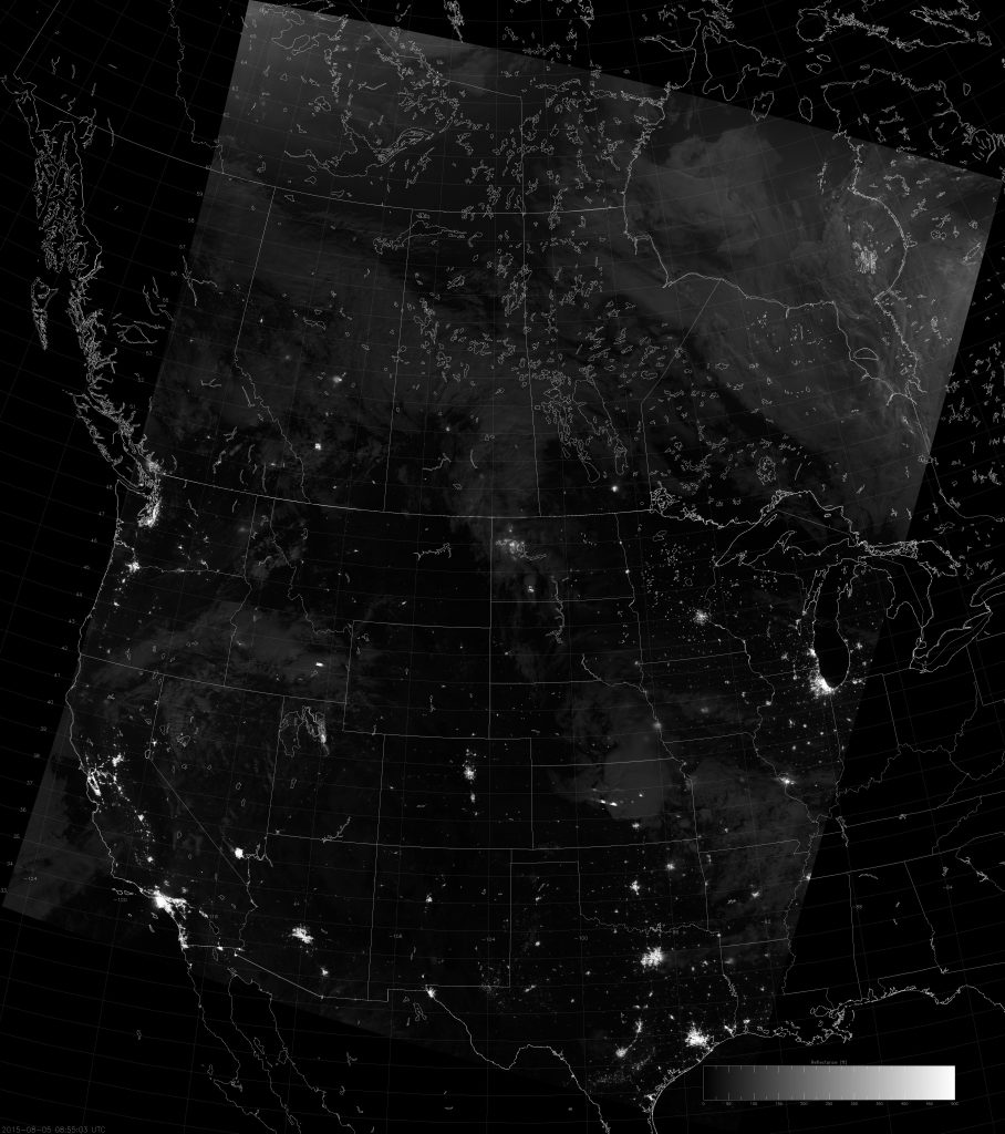 Example VIIRS NCC image (08:55 UTC 5 August 2015) scaled between 0 and 5