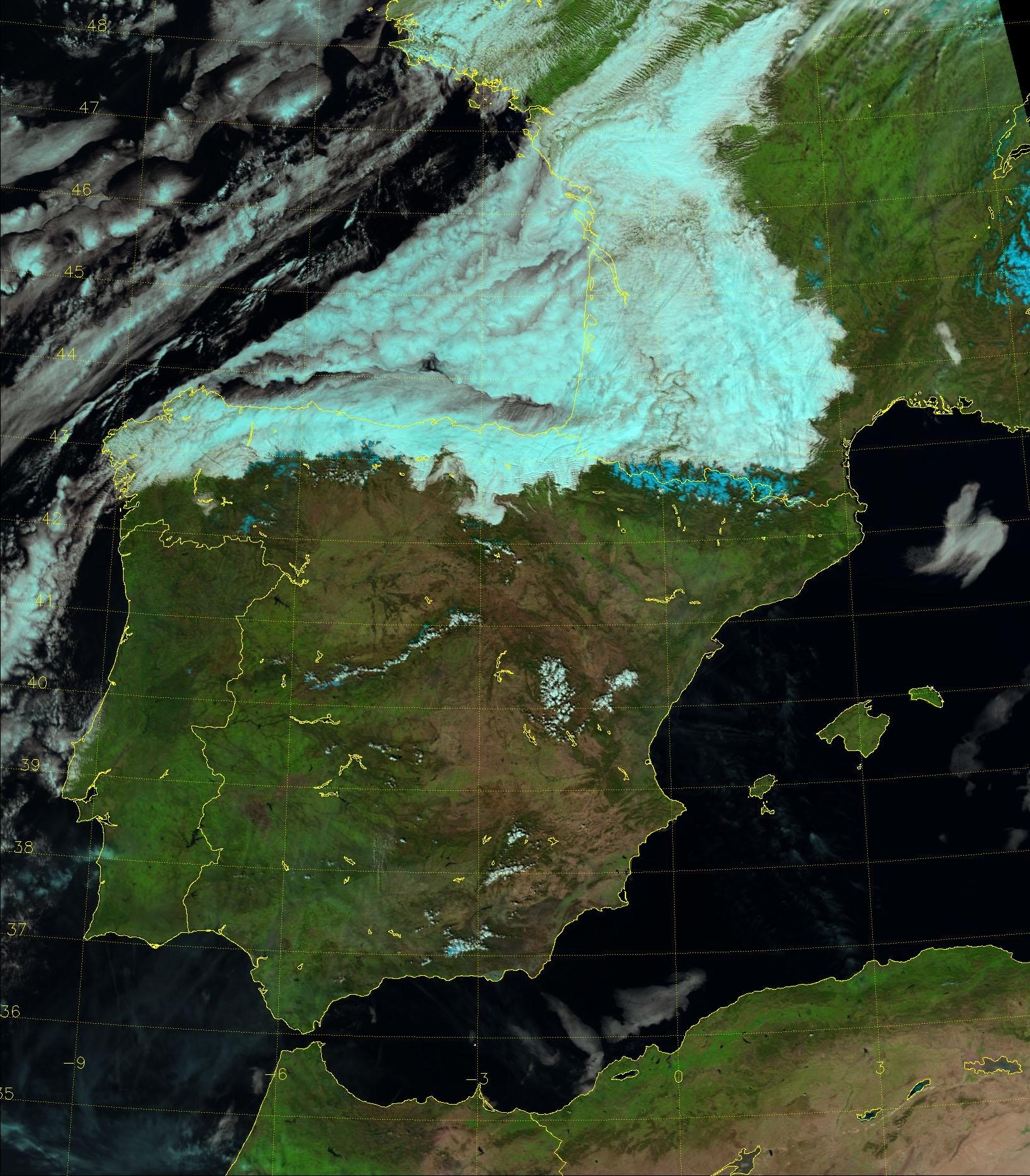 VIIRS Natural Color RGB composite of channels M-5, M-7, M-10