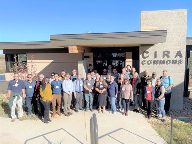 The international (and local) in-person attendees of the WMO/EUMETSAT/NOAA/CIRA RGB Developers and Users Workshop, in Fort Collins, CO (19 October 2022).