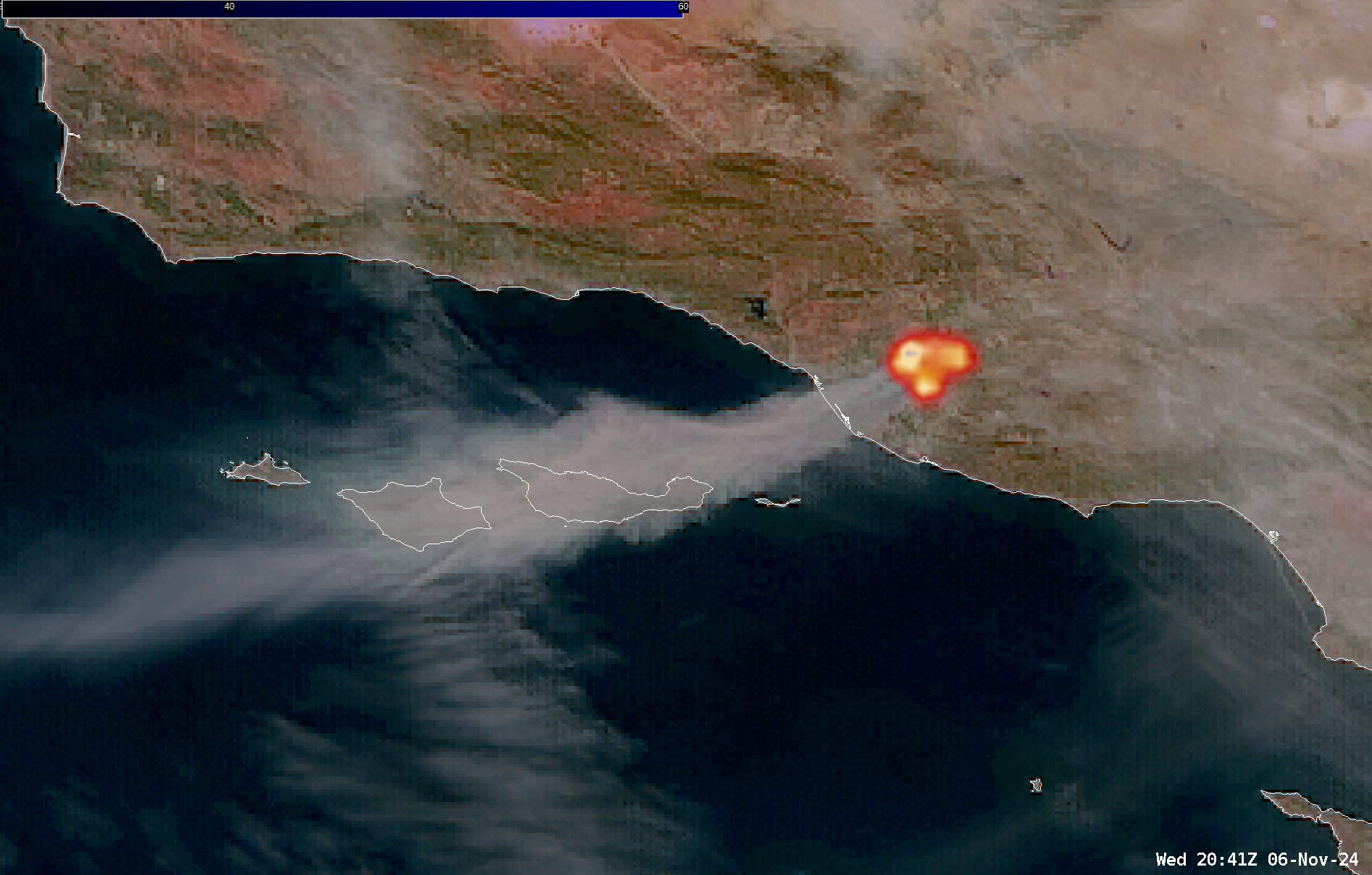 Figure: 6 Nov 2024 GOES-West GeoFire Imagery.